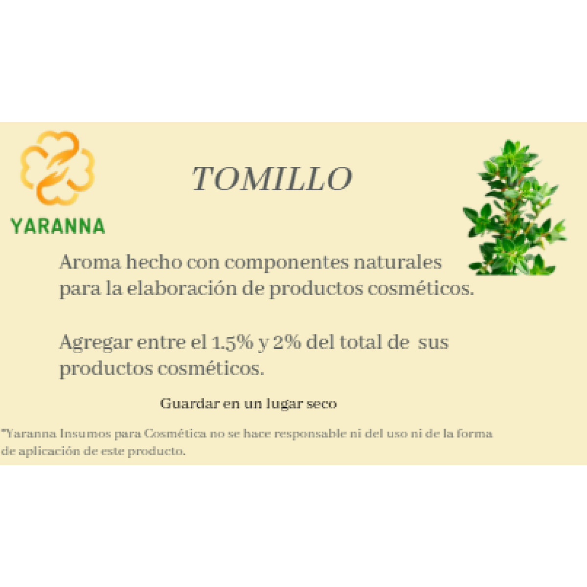 Aroma Tomillo 15 ml.