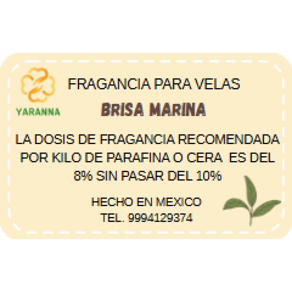 Fragancia Brisa marina 125 g para velas.