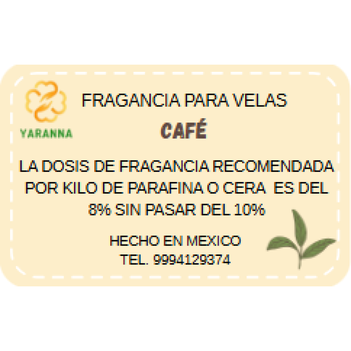 Fragancia Cafe para velas 50 grs