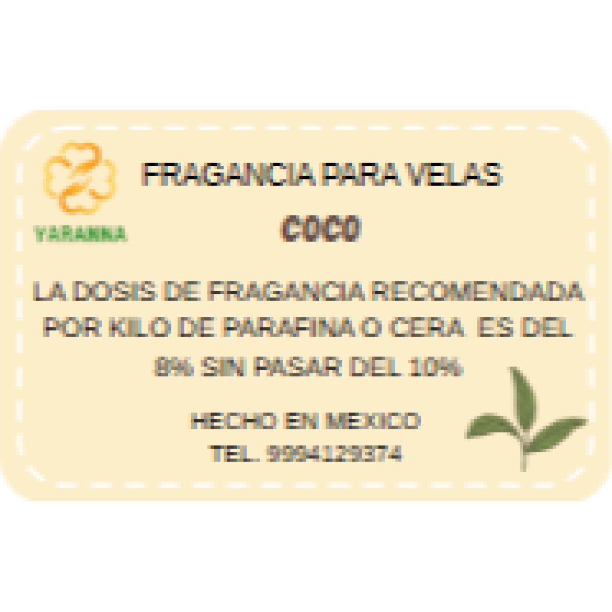Fragancia Coco 250 grs para velas
