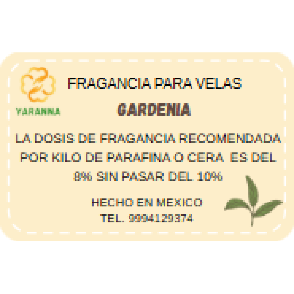 Fragancia Gardenia 125 grs para velas.
