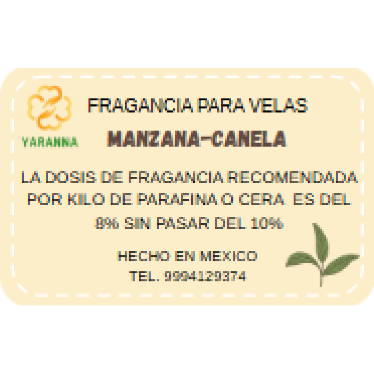 Fragancia Manzana-Canela 125 grs para velas.