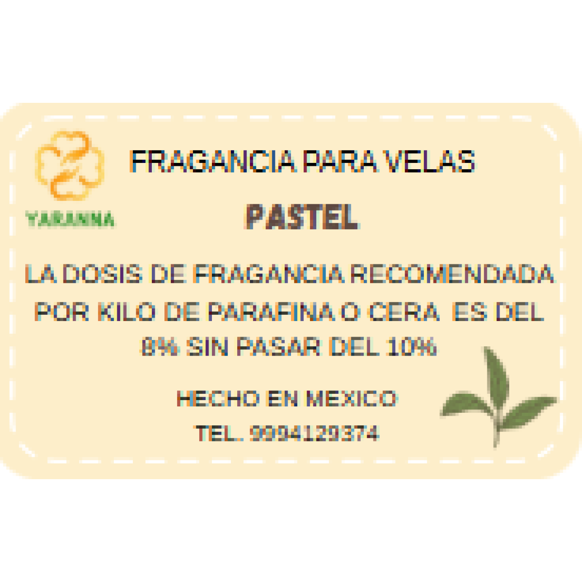 Fragancia Pastel de 50 g para velas