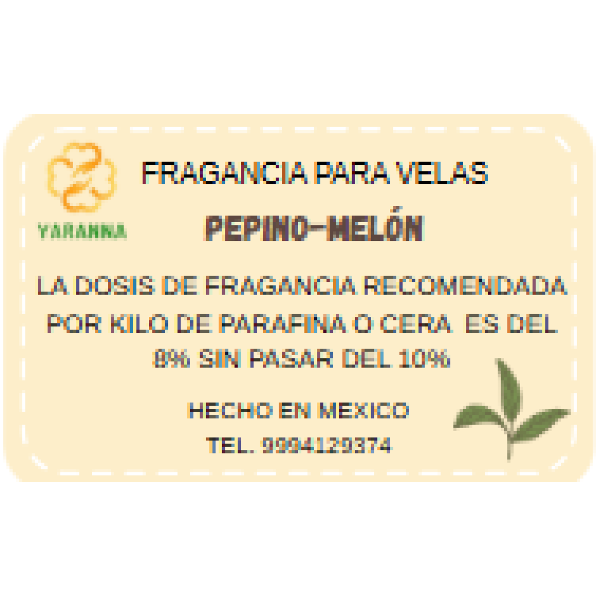 Fragancia Pepino con Melón 50 grs para velas