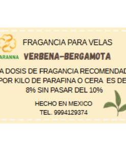 Fragancia Verbena/Bergamota de 125 grs para velas