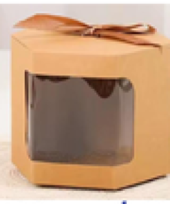 Caja de regalo con ventana de acetato y listón