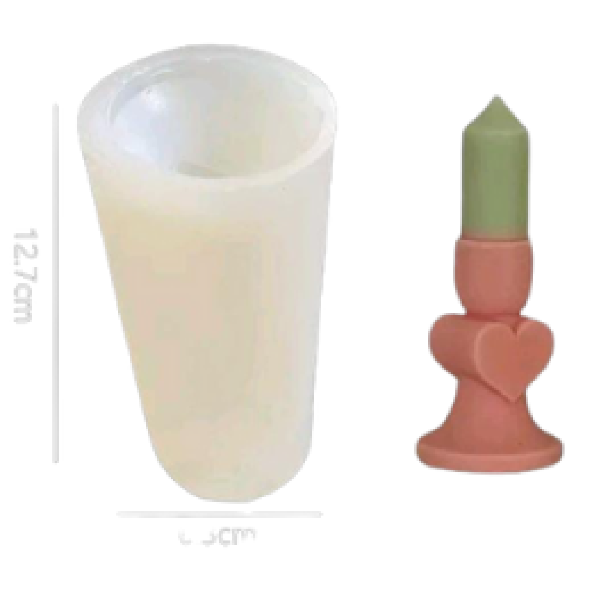 Cirio Corazón con Vela Lisa