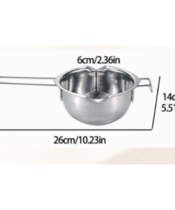 Crisol metálico para derretir cera o parafina