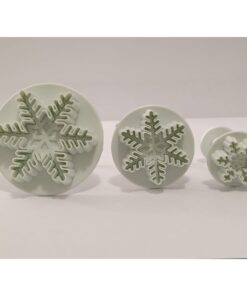 Juego de Cortadores 3 piezas Copos Navideños #1