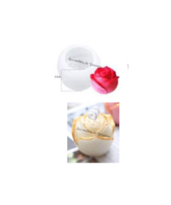 Molde Botón Rosa Mediana 3D