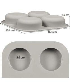 Molde Circulos #2 4 cavidades.