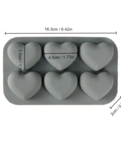 Molde Corazón Love 6 cavidades