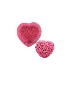 Molde Corazón Rositas pequeñas.