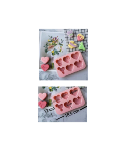 Molde Corazones 6 cavidades