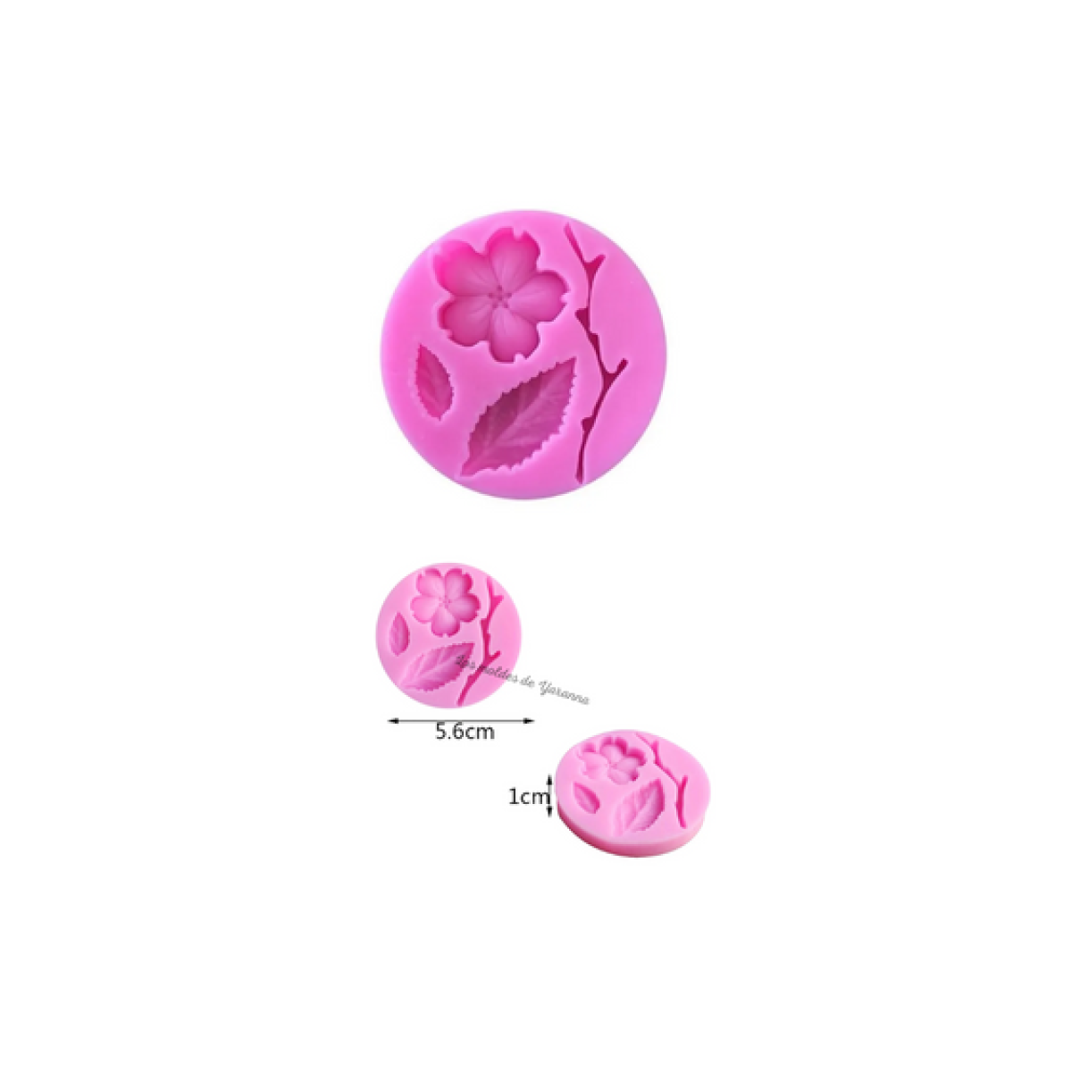 Molde Flor y Hojas Durazno