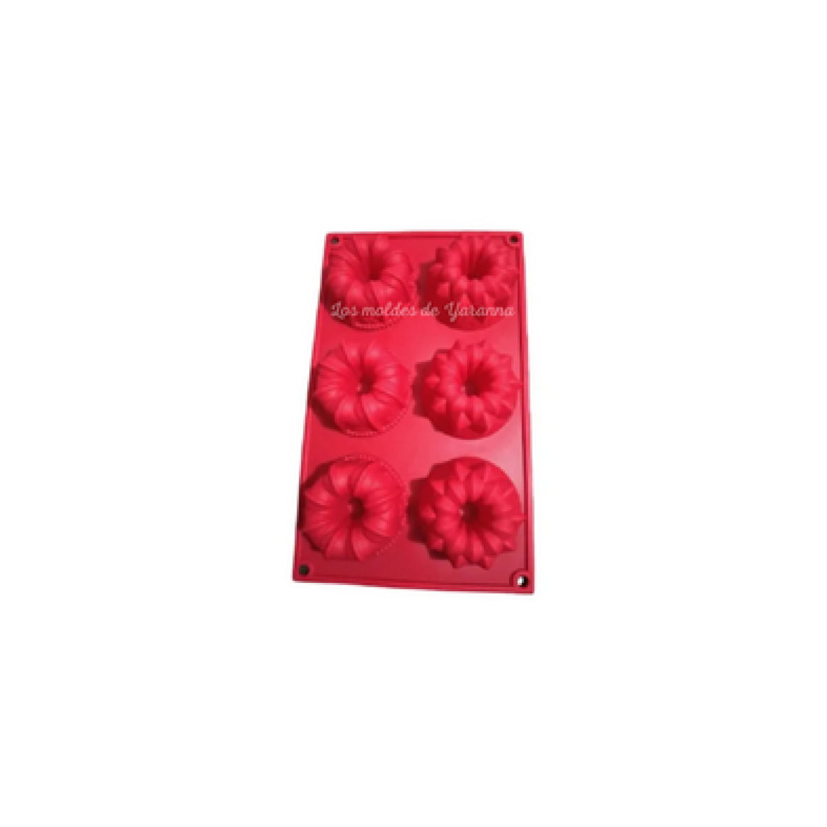 Molde Flores Gelatina 6 cavidades.