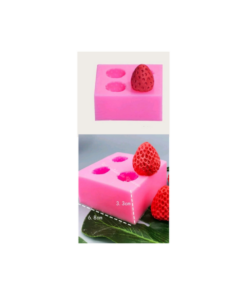 Molde Fresas 4 cavidades