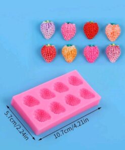 Molde Fresas 8 cavidades