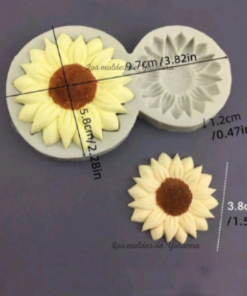 Molde girasoles 2 cavidades 10 cm.