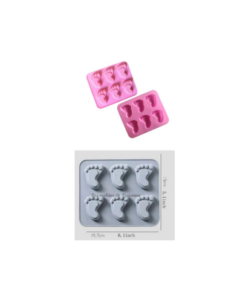 Molde Huellas de Pies 6 cavidades.