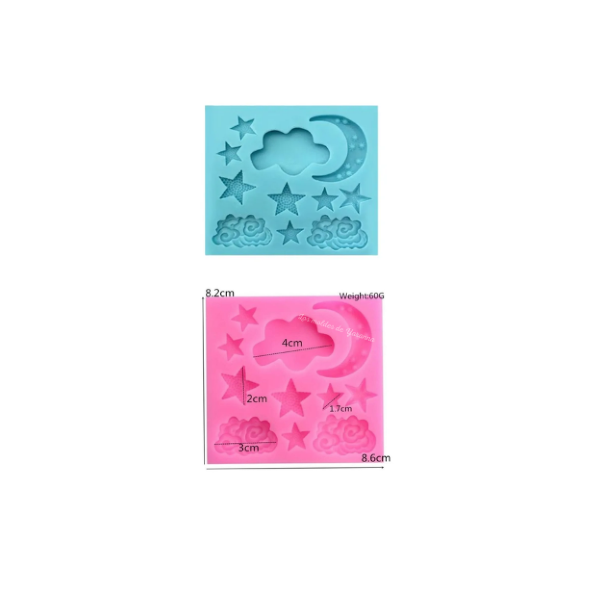 Molde Luna y Estrellas