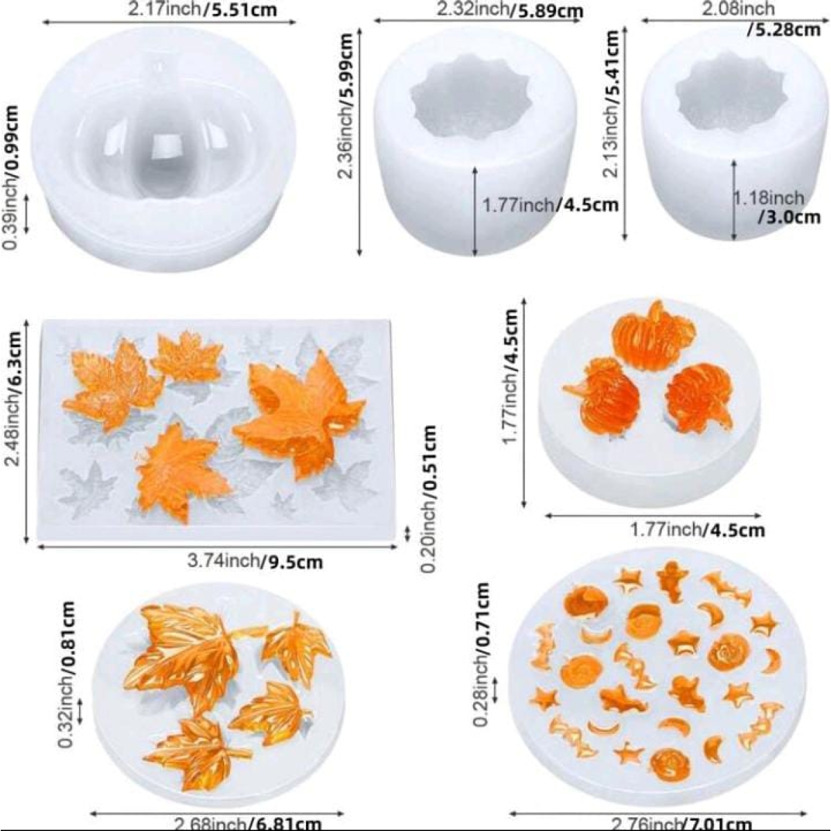 Molde Otoño paquete de 7 piezas