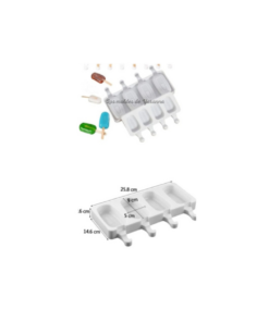 Molde Paleta Lisa 4 cavidades