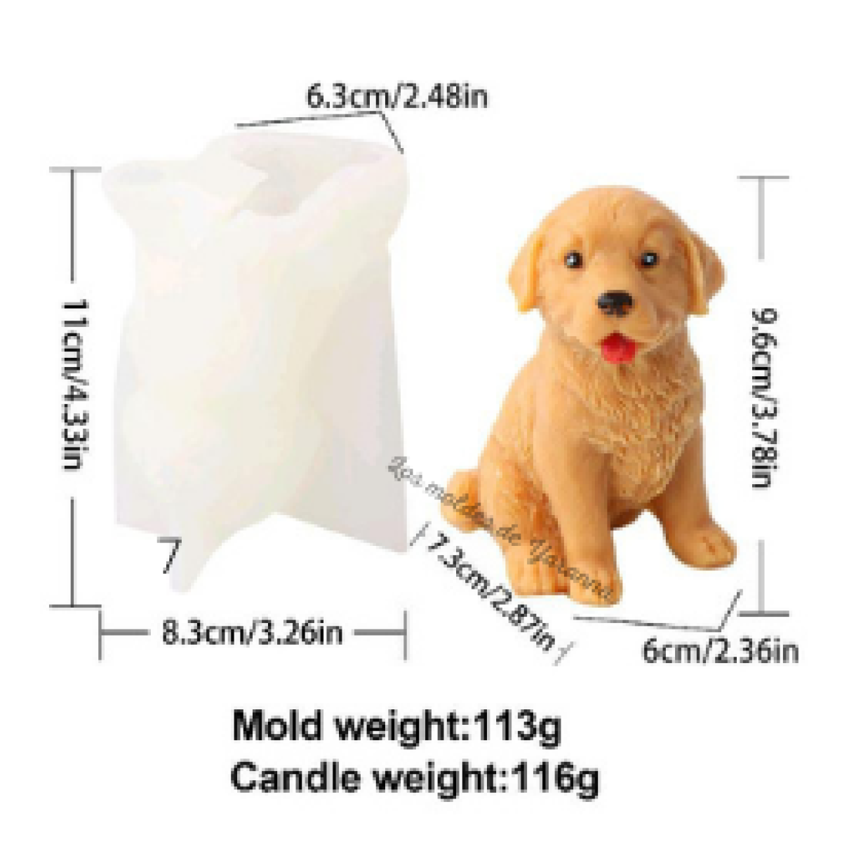 Molde Perrito sentado