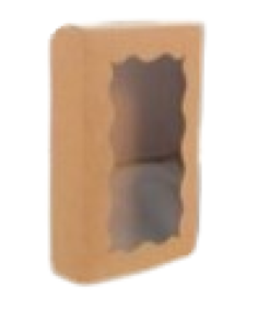 Caja de cartón con ventana 13.5x7x5 cm